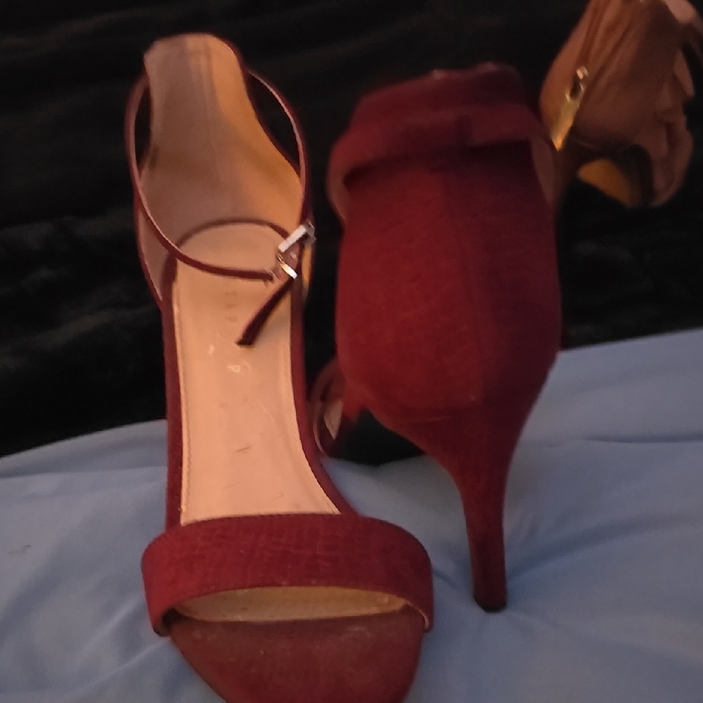 Elegant Burgandy Women's Heels